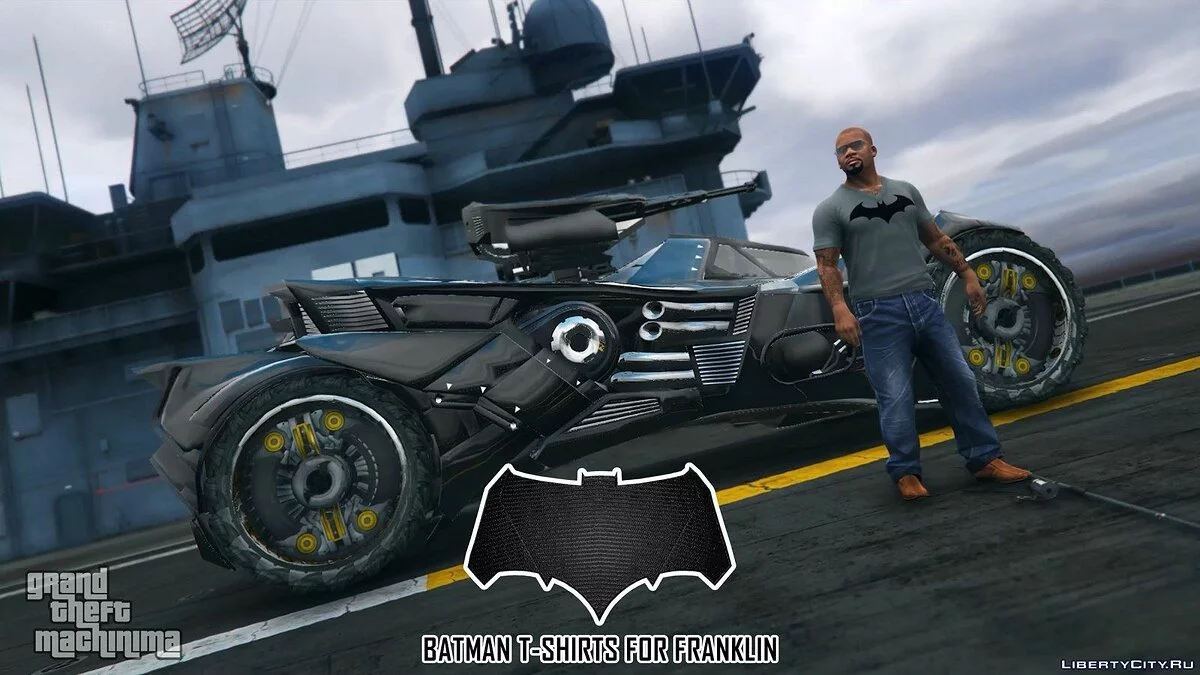 Batman T-Shirts Pack for Franklin / GTA 5