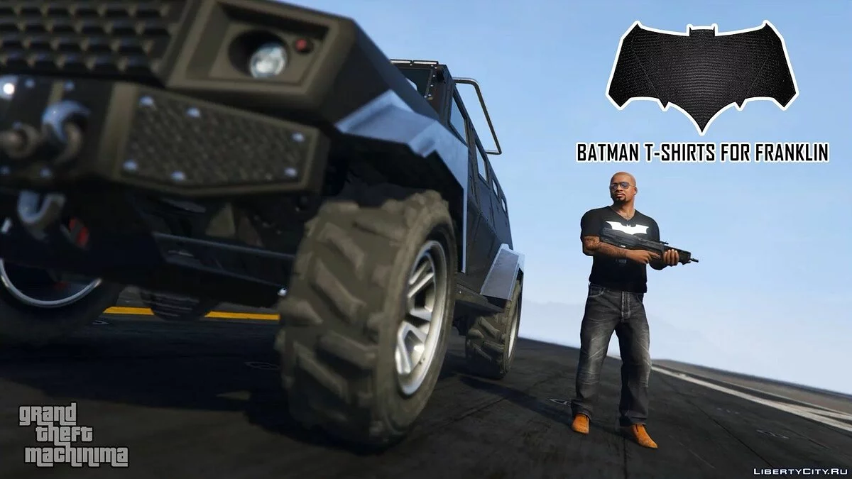 Batman T-Shirts Pack for Franklin / GTA 5