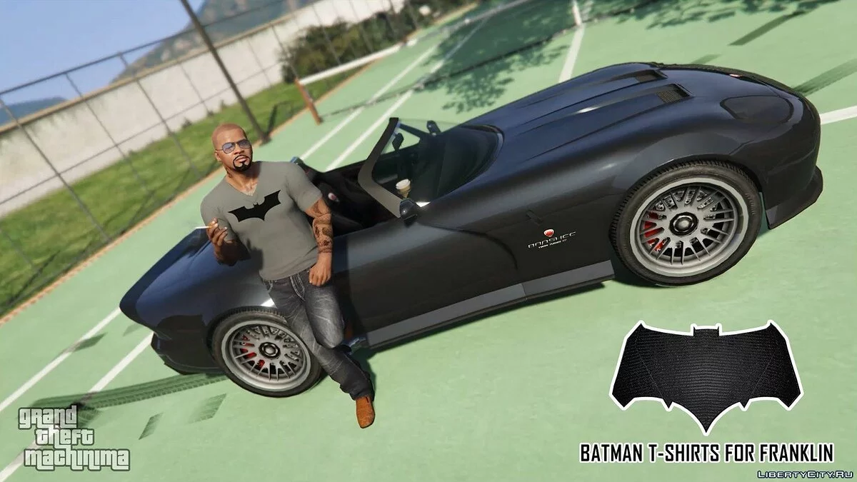 Batman T-Shirts Pack for Franklin / GTA 5