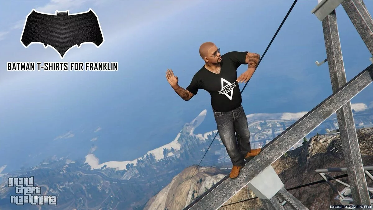 Batman T-Shirts Pack for Franklin / GTA 5