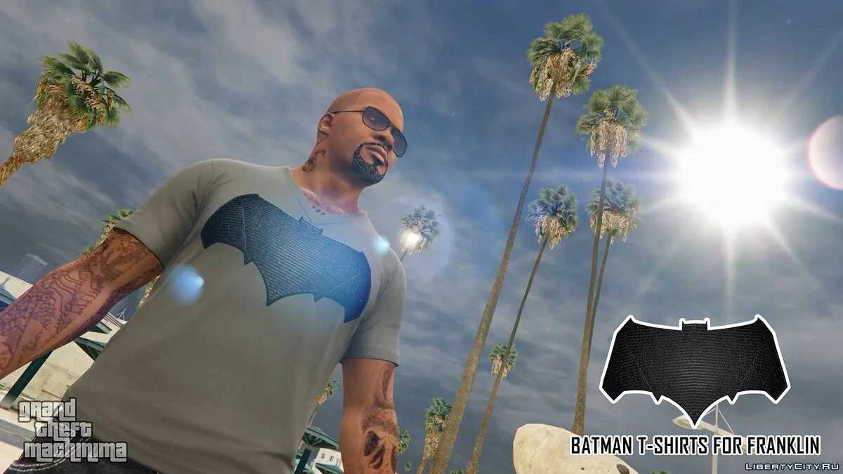Batman T-Shirts Pack for Franklin / GTA 5