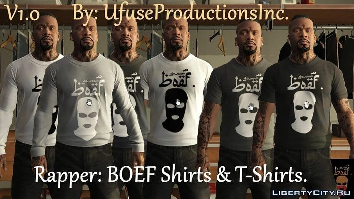 Rapper: Boef T-shirts & Shirts HD V1.0 / GTA 5