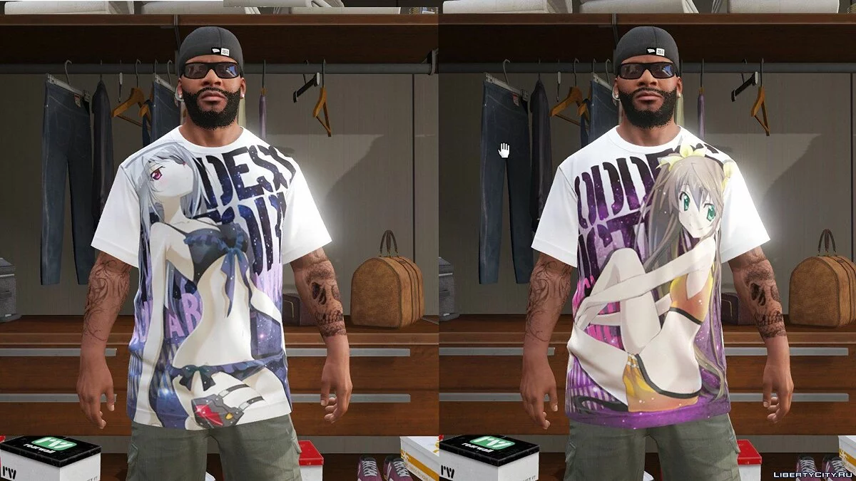 Franklin Japanese Anime T-shirt Pack 1.4 / GTA 5