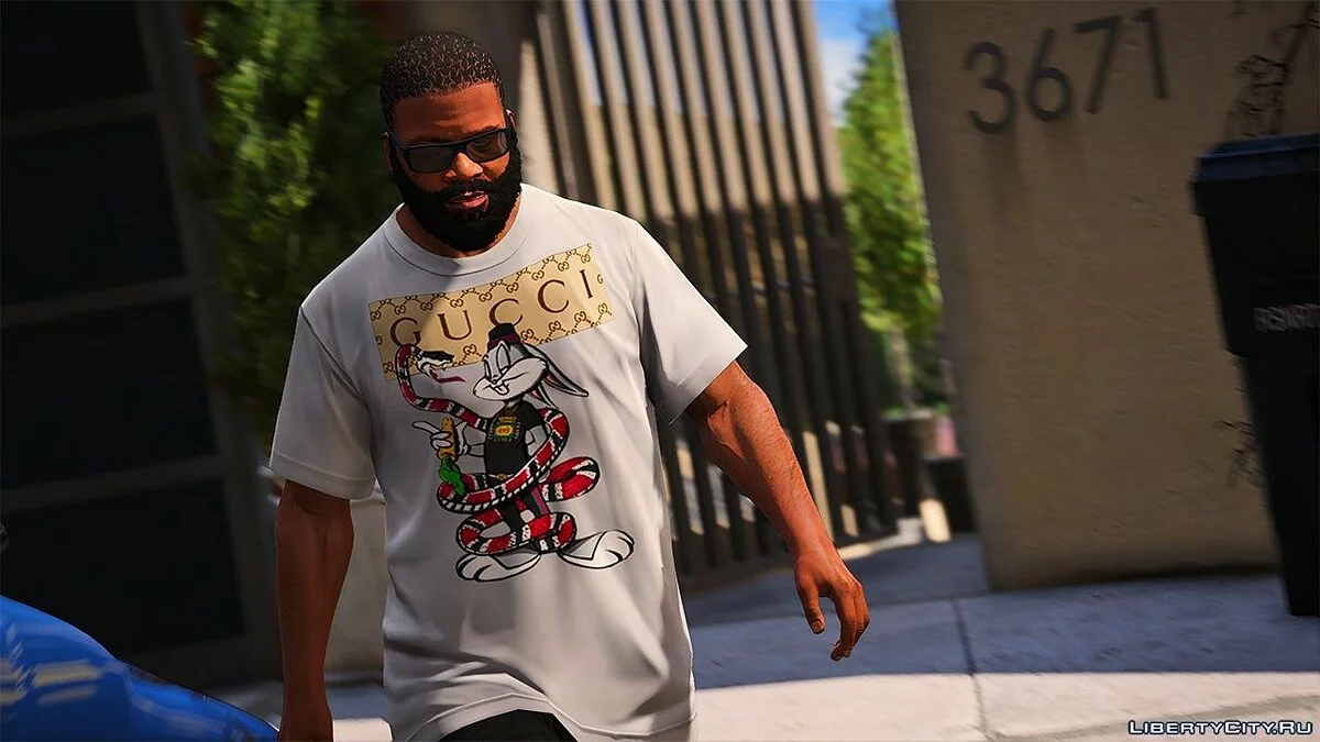 Bugs Bunny With Snake Gucci T shirt Franklin 1.0 GTA 5