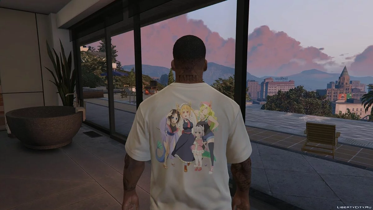 Franklin Anime T-shirt (Dragonmaid ) 1.0 / GTA 5