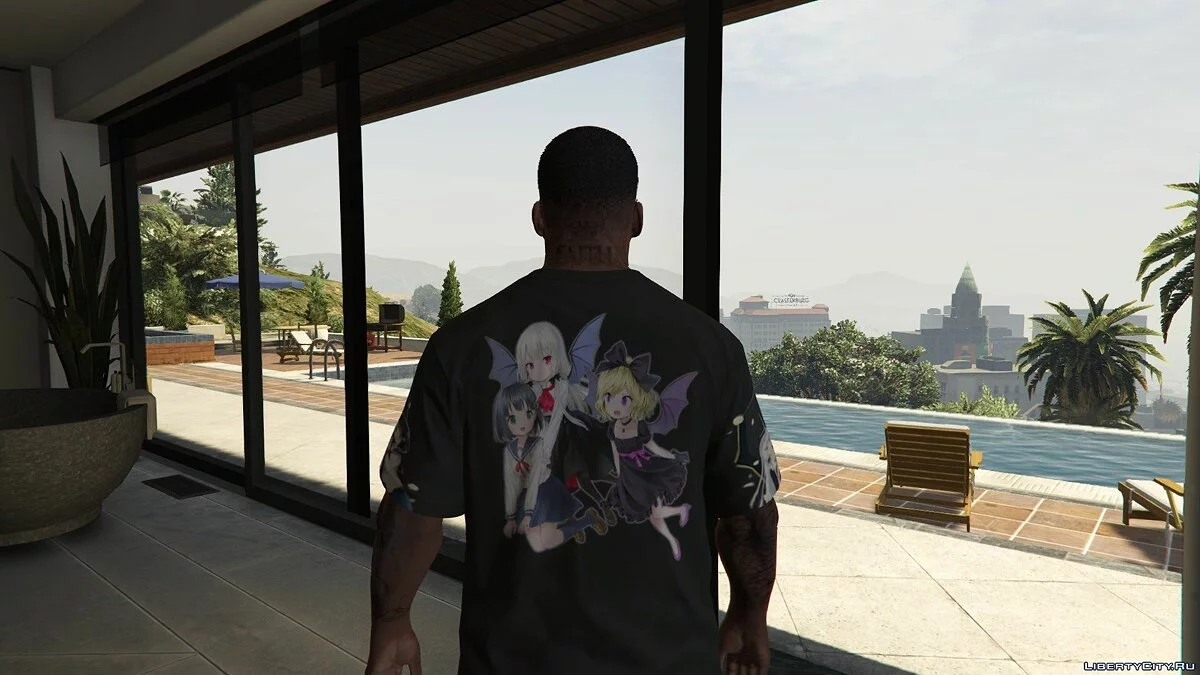 Franklin Anime T-shirt (TONARI NO KYUKETSUKI SAN ) 1.0 / GTA 5