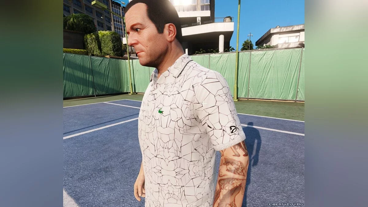 POLO LACOSTE SPORT PRINT TECHNICAL JERSEY - X NOVAK DJOKOVIC ON COURT PREMIUM EDITION 1.0 / GTA 5