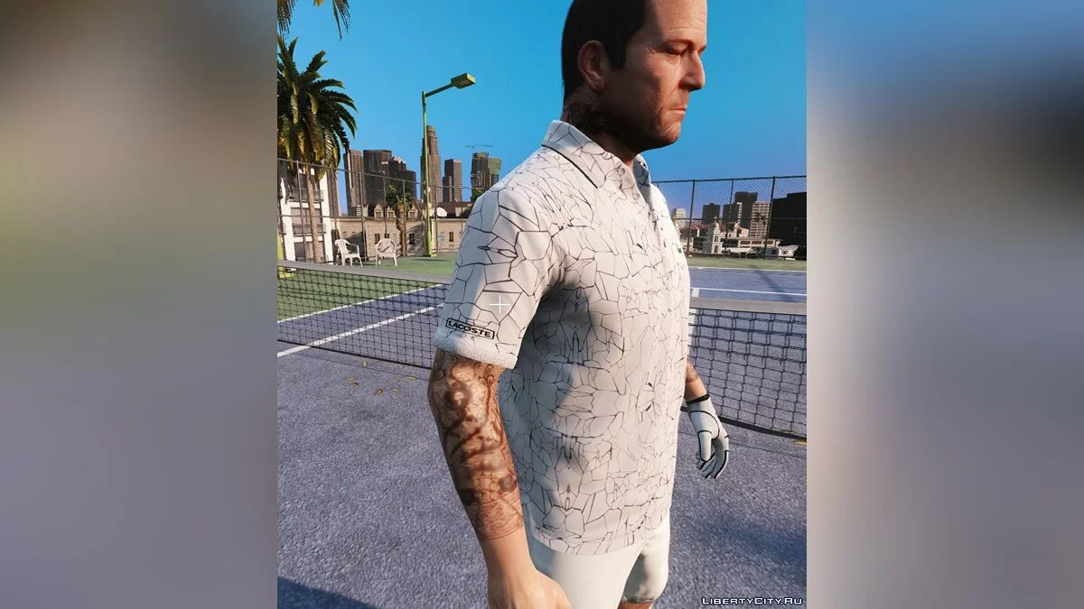 POLO LACOSTE SPORT PRINT TECHNICAL JERSEY - X NOVAK DJOKOVIC ON COURT PREMIUM EDITION 1.0 / GTA 5