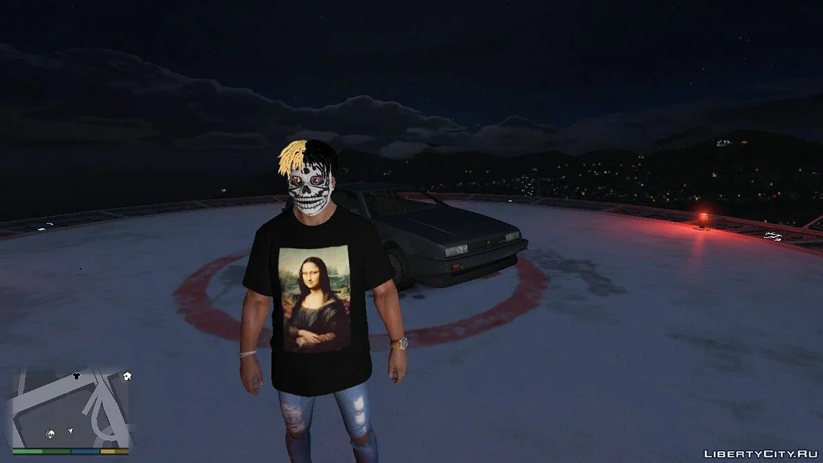 Off White Tshirt Mona Lisa Black 1.0 - Новая футболка / GTA 5
