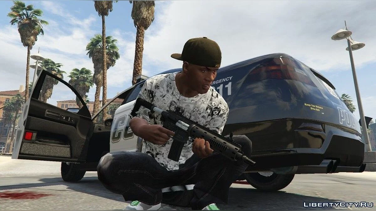 Футболка в стиле аниме для Франклина / GTA 5