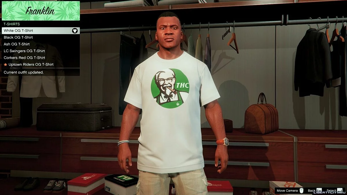 Пак футболок "Cannabis" для Франклина / GTA 5