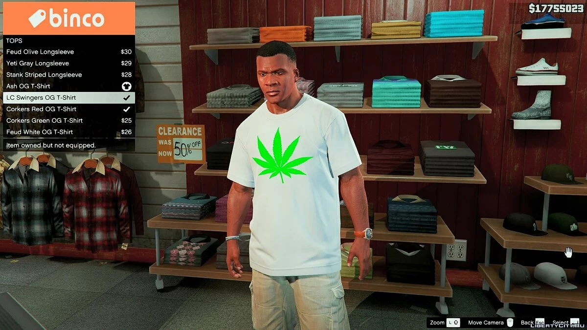 Пак футболок "Cannabis" для Франклина / GTA 5