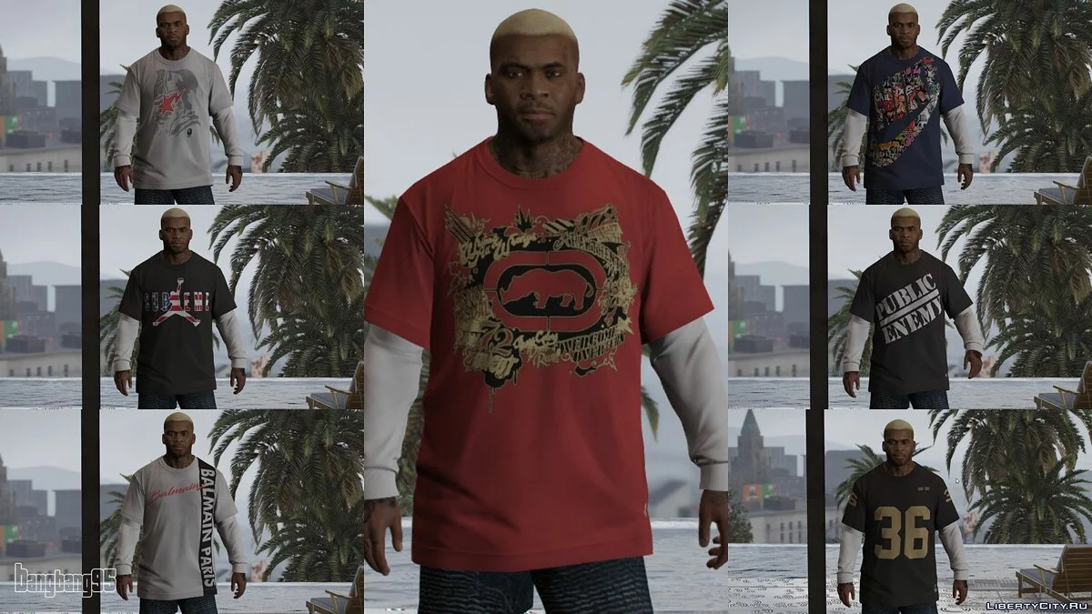 Сборник футболок для Франклина в стиле 2000-х / GTA 5