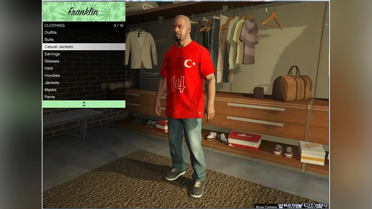 Футболка национальной турецкой футбольной команды для Франклина / GTA 5
