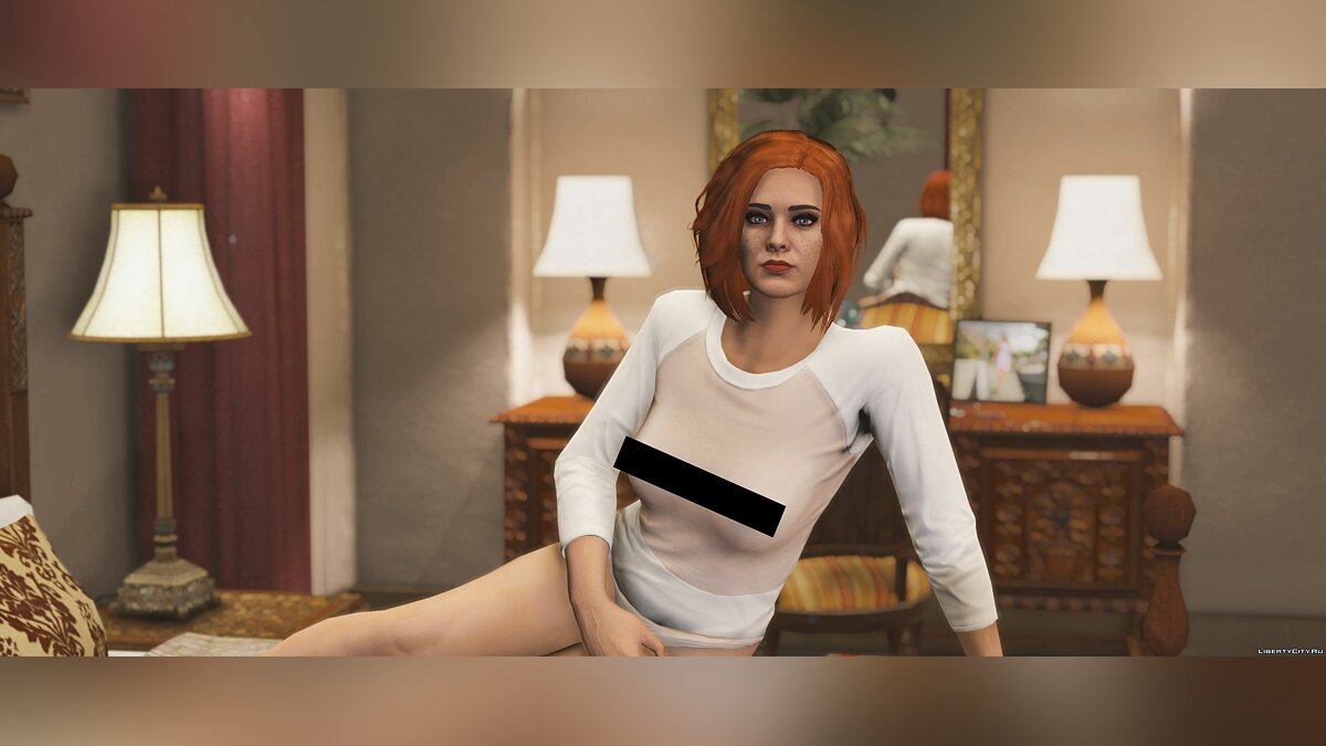 Скачать Женская прозрачная футболка [18+] для GTA 5