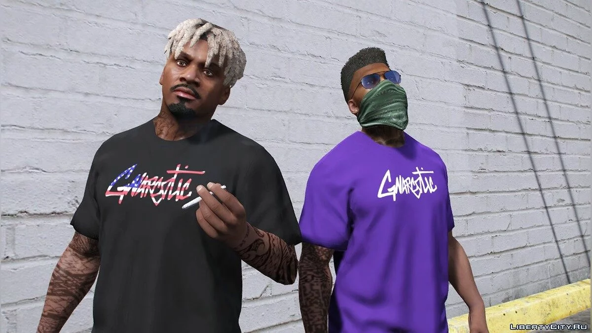 Пак футболок с Gnarcotic (коллекция от 4 июля) №1 / GTA 5
