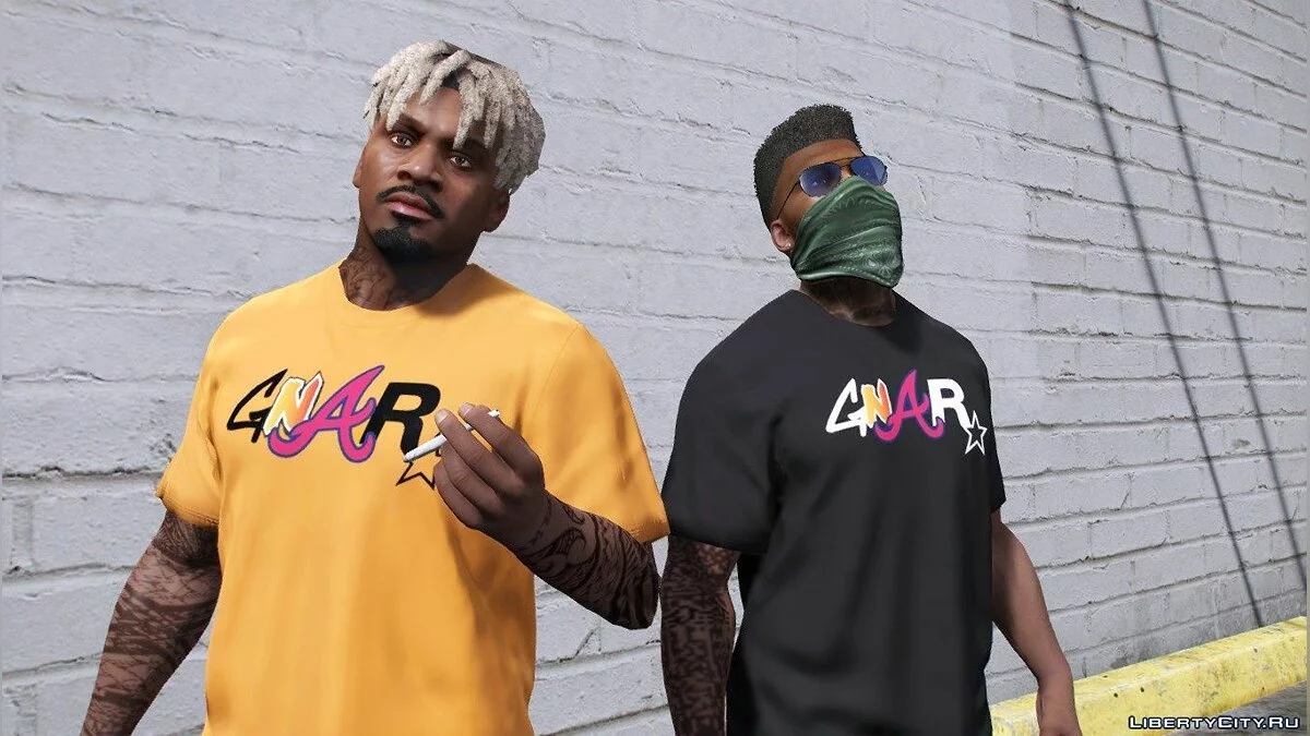 Пак футболок с Gnarcotic (коллекция от 4 июля) №1 / GTA 5