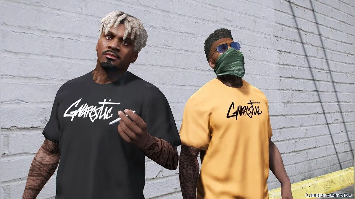 Пак футболок с Gnarcotic (коллекция от 4 июля) №1 / GTA 5