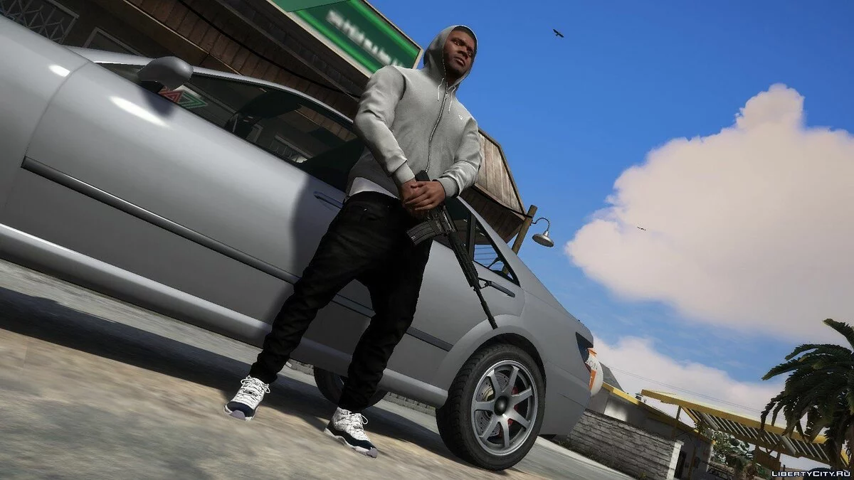 Худи Grey True Religion Zip Up / GTA 5