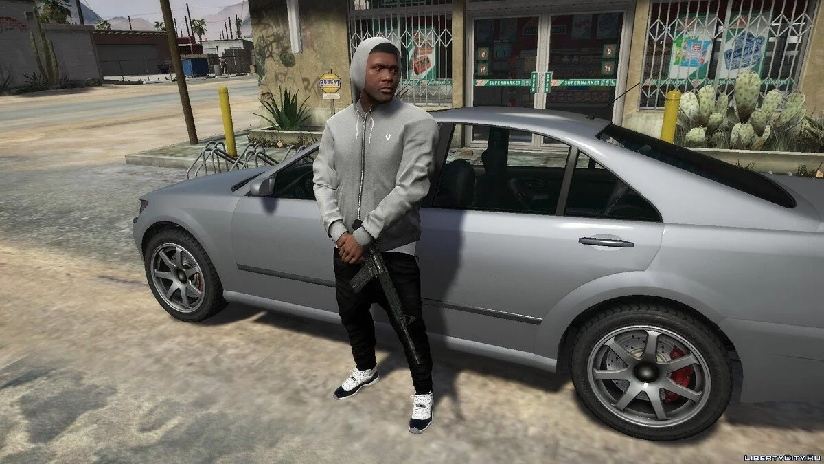Худи Grey True Religion Zip Up / GTA 5