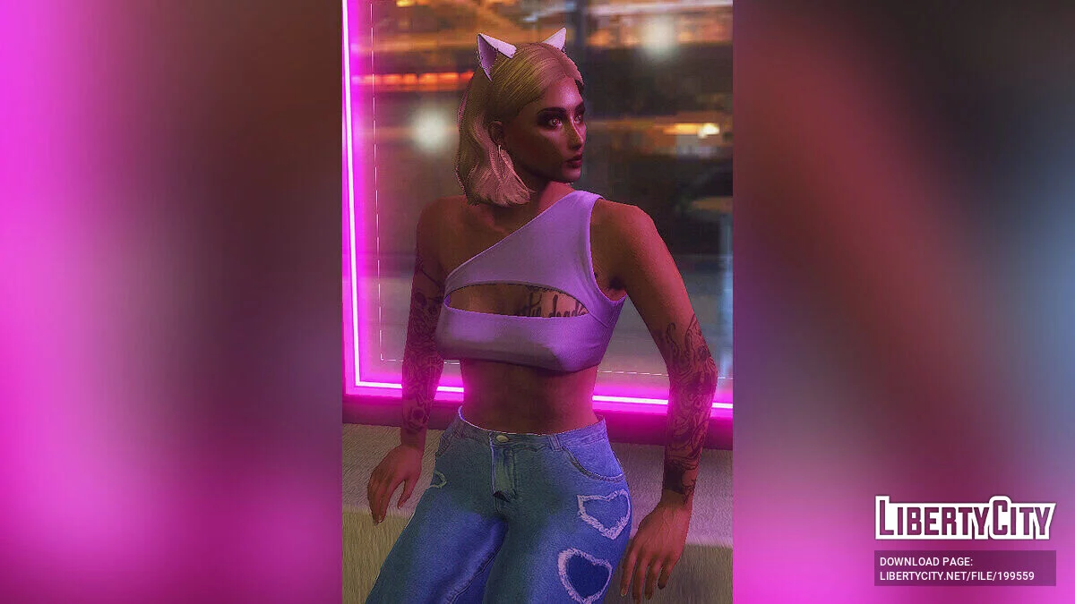 Топ с рукавом на одно плечо для MP Female / GTA 5
