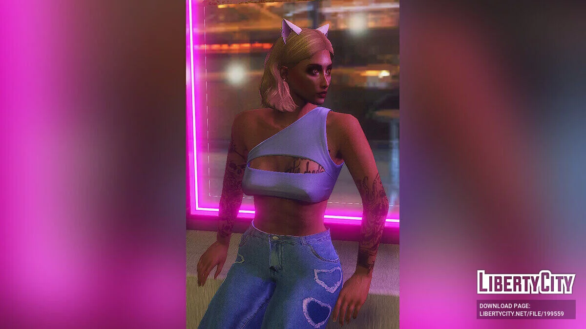 Топ с рукавом на одно плечо для MP Female / GTA 5