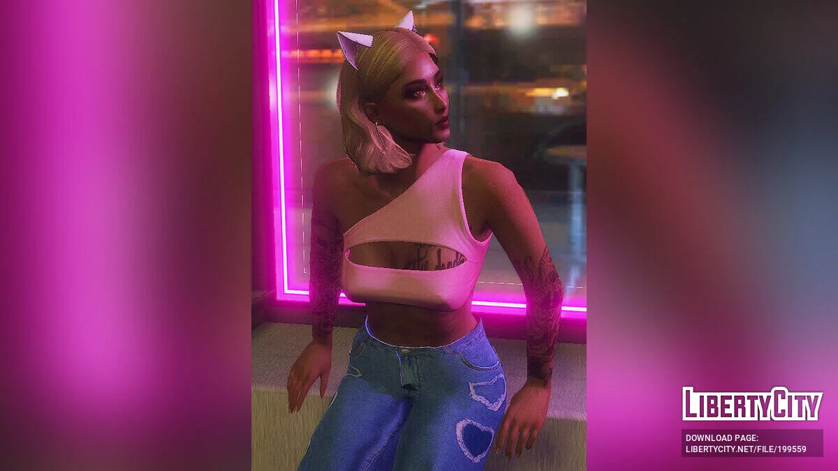 Топ с рукавом на одно плечо для MP Female / GTA 5