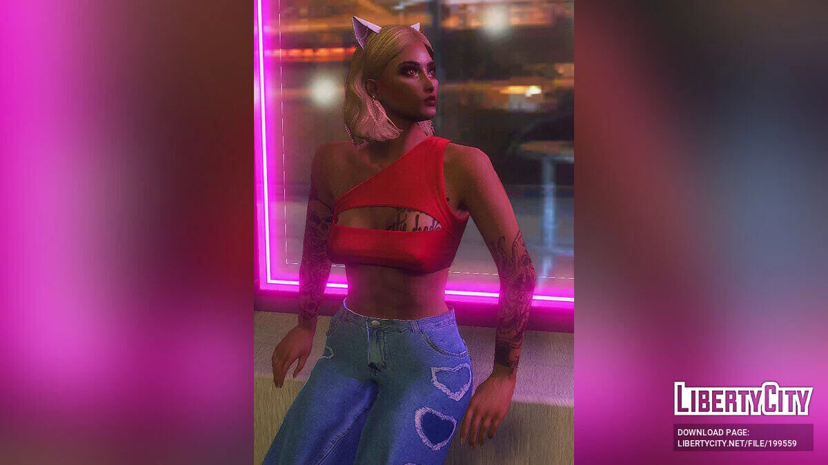Топ с рукавом на одно плечо для MP Female / GTA 5