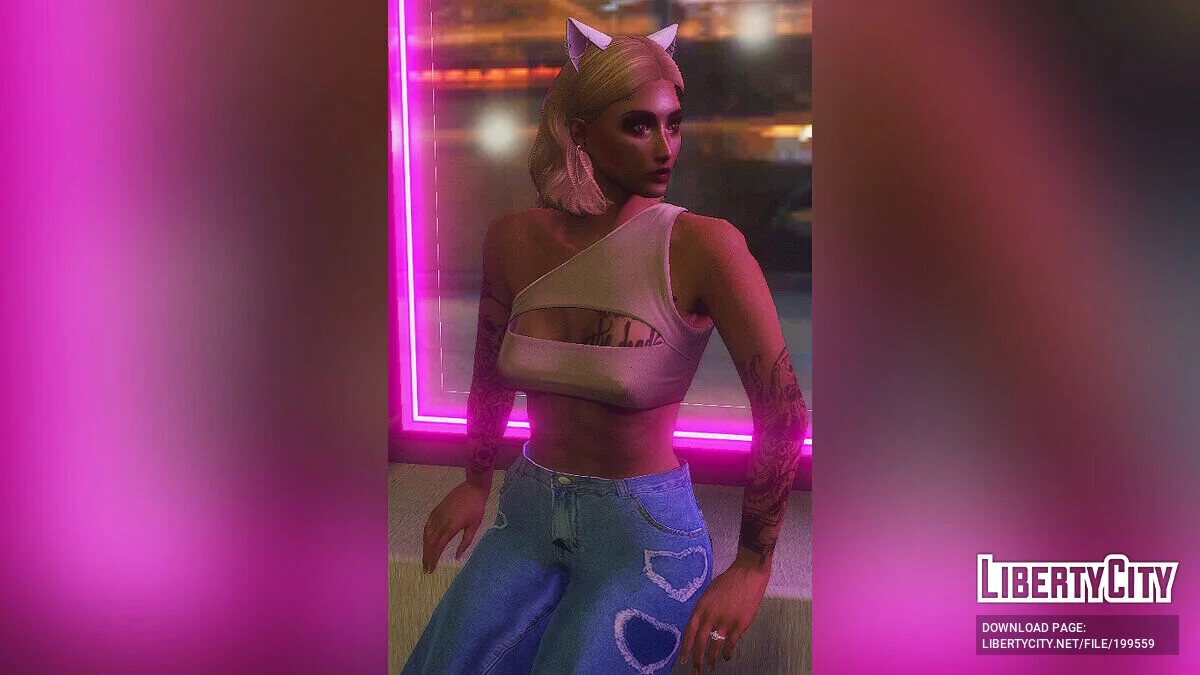Топ с рукавом на одно плечо для MP Female / GTA 5
