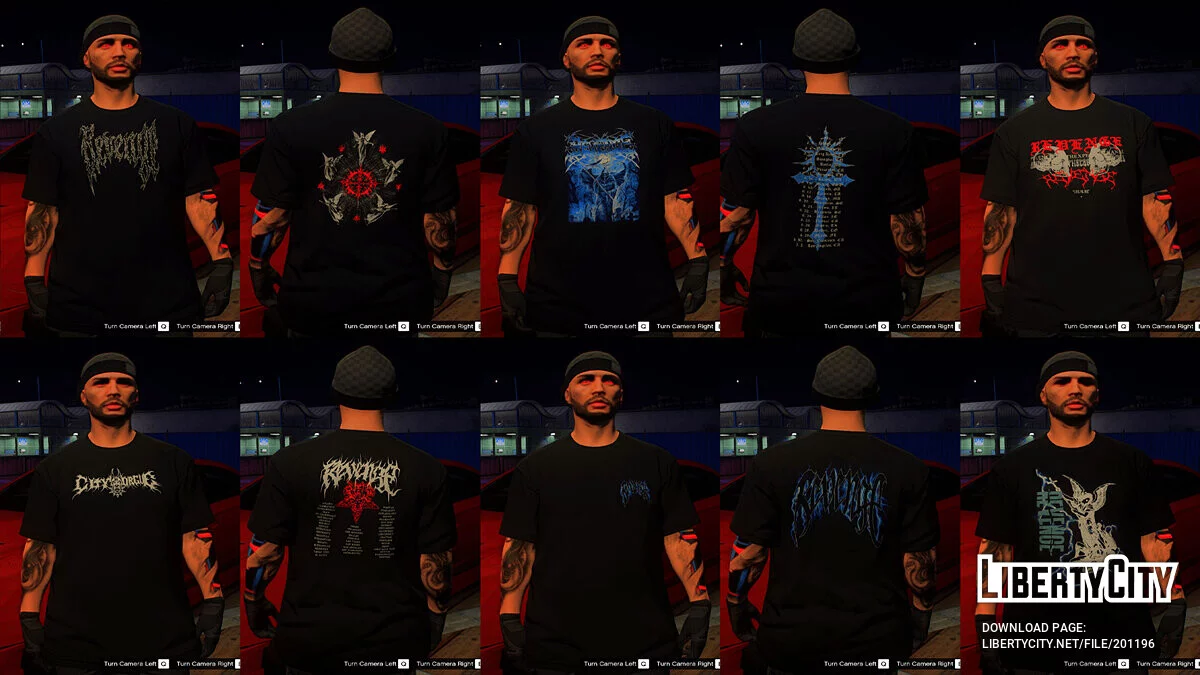 Revenge Graphic Tee's Pack для персонажа GTA Online / GTA 5