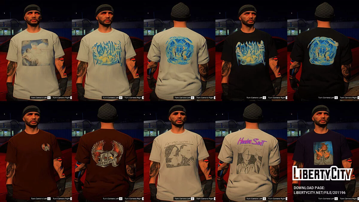 Revenge Graphic Tee's Pack для персонажа GTA Online / GTA 5