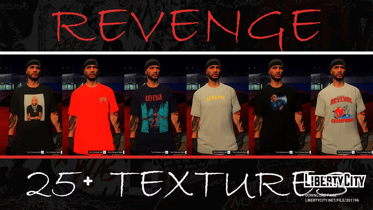 Revenge Graphic Tee's Pack для персонажа GTA Online / GTA 5