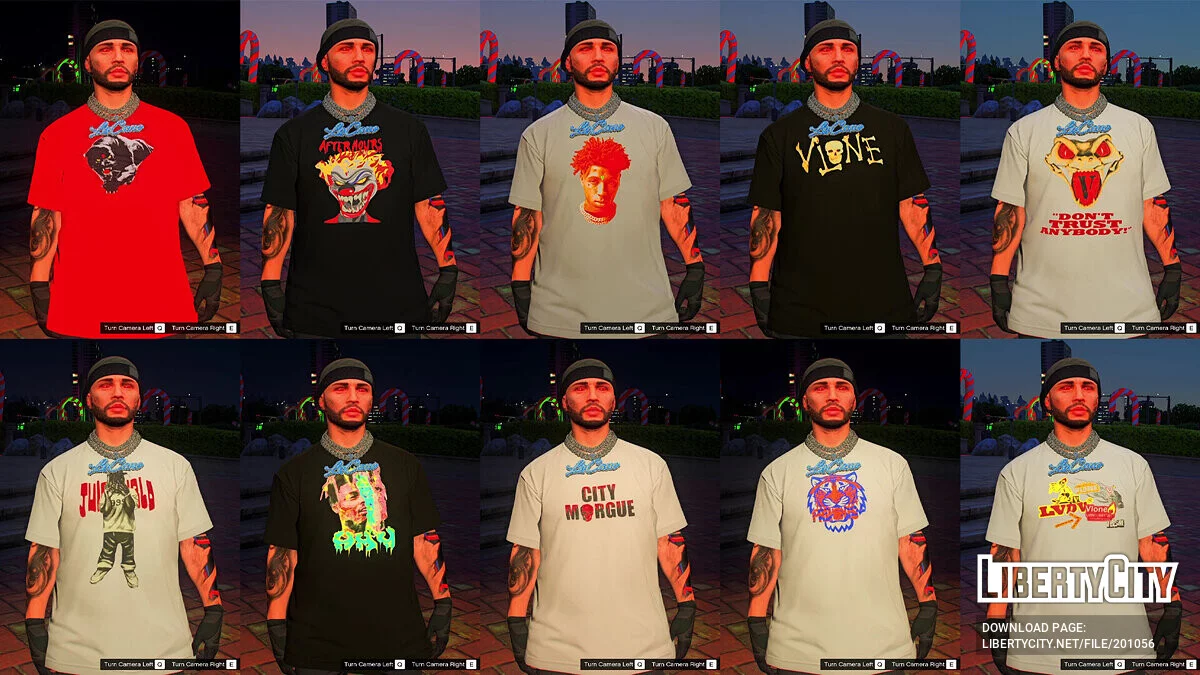 Набор футболок VLONE для мужского персонажа / GTA 5