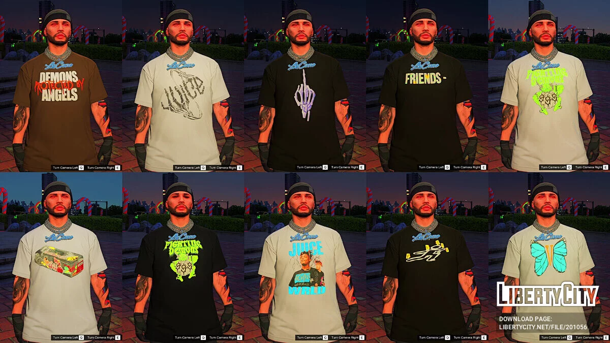 Набор футболок VLONE для мужского персонажа / GTA 5