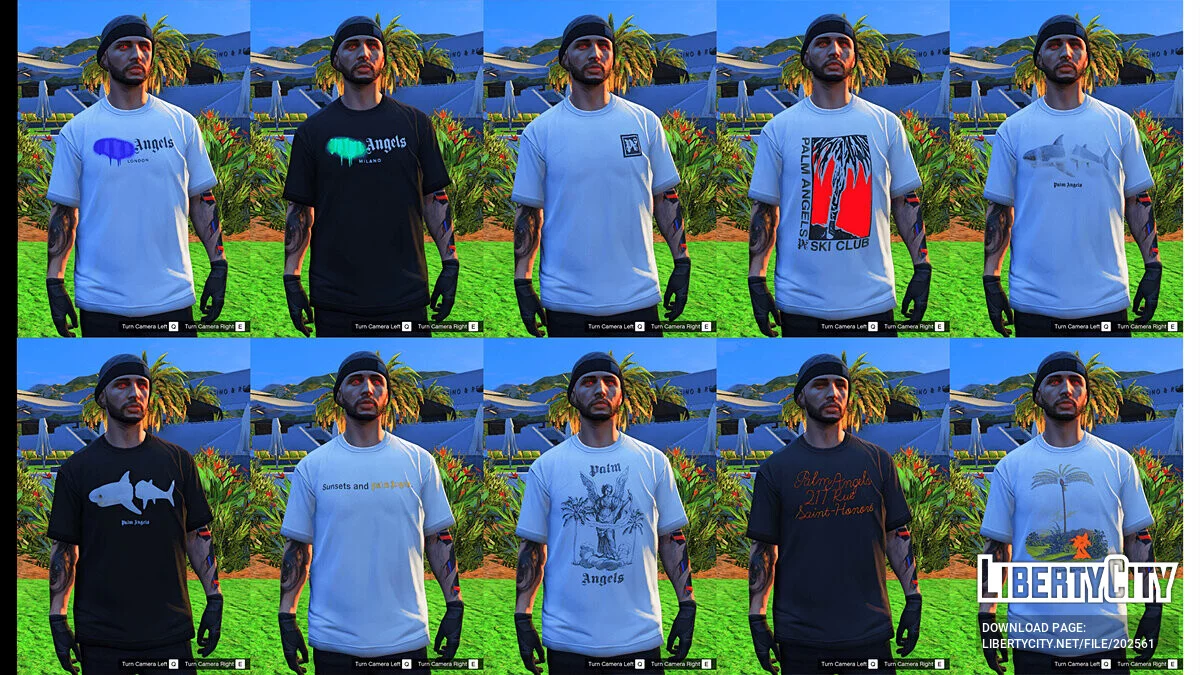 Сборник одежды Palm Angels (для мужских персонажей) / GTA 5