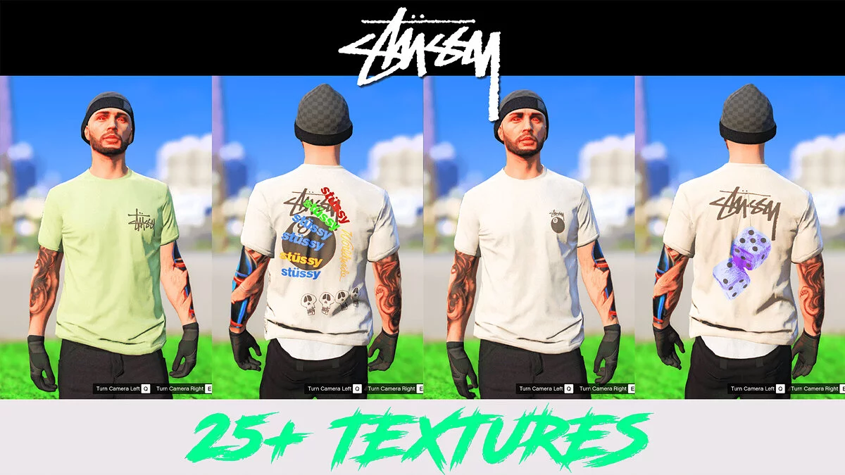 Пак футболок Stussy для GTA Online и FiveM / GTA 5