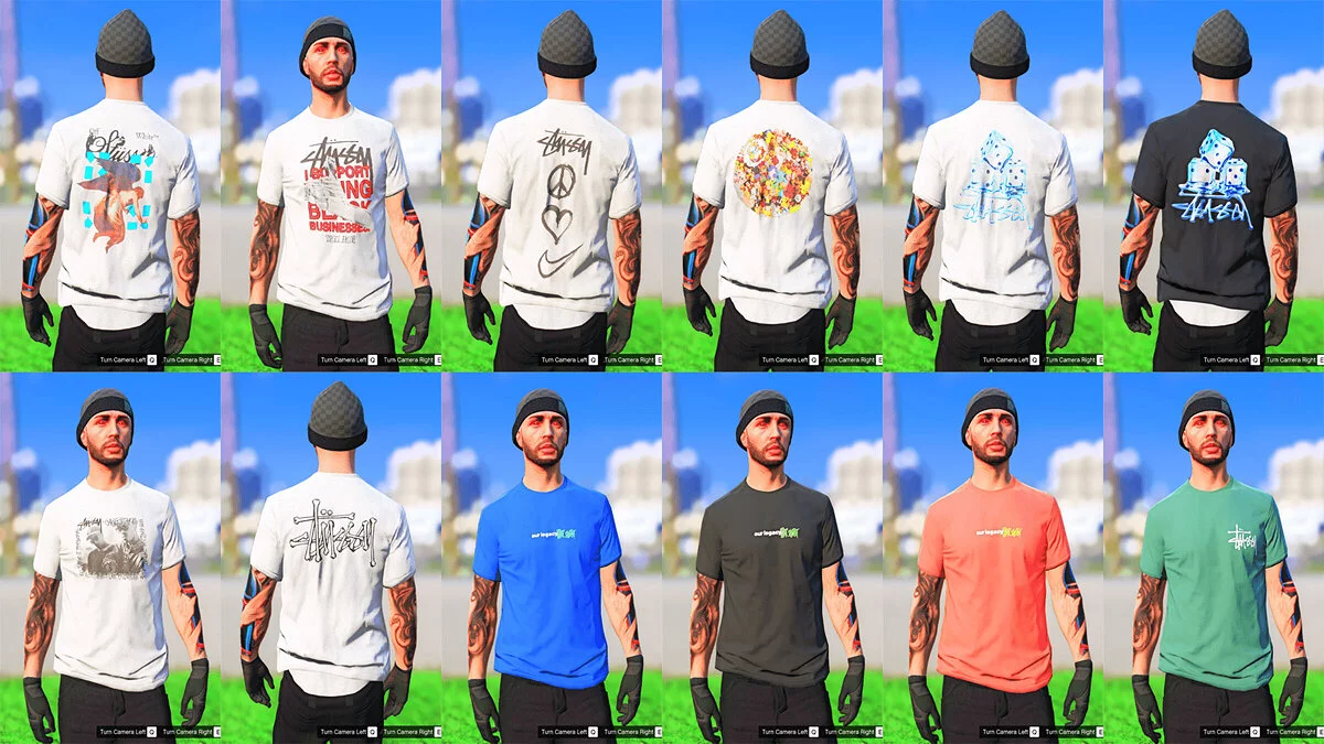 Пак футболок Stussy для GTA Online и FiveM / GTA 5