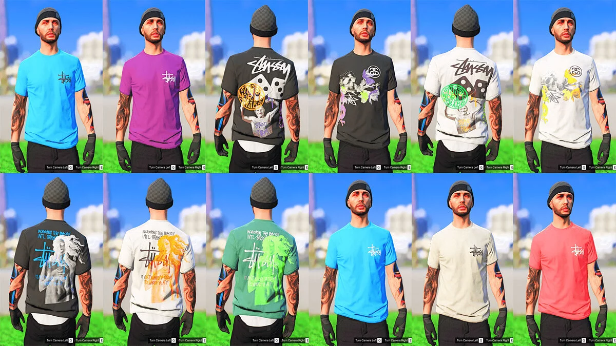 Пак футболок Stussy для GTA Online и FiveM / GTA 5