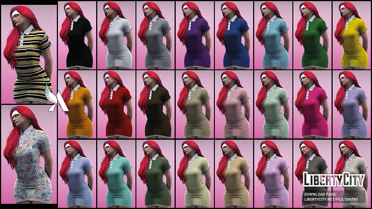 Billie Dress - MP Female - Textures / GTA 5