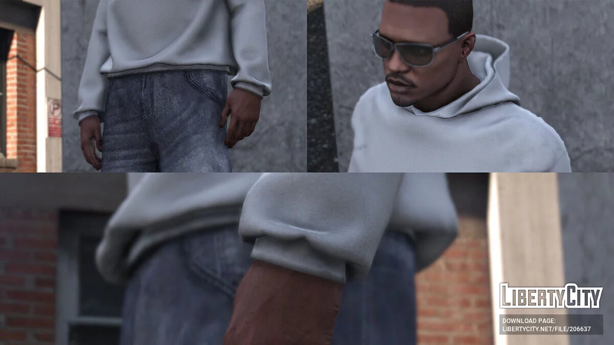 Blank Boxy Hoodie (Hood Up + Hood Down) [MP Male] / GTA 5