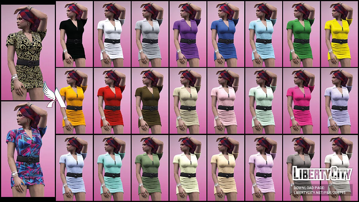 Jackie Dress - MP Female - Textures / GTA 5