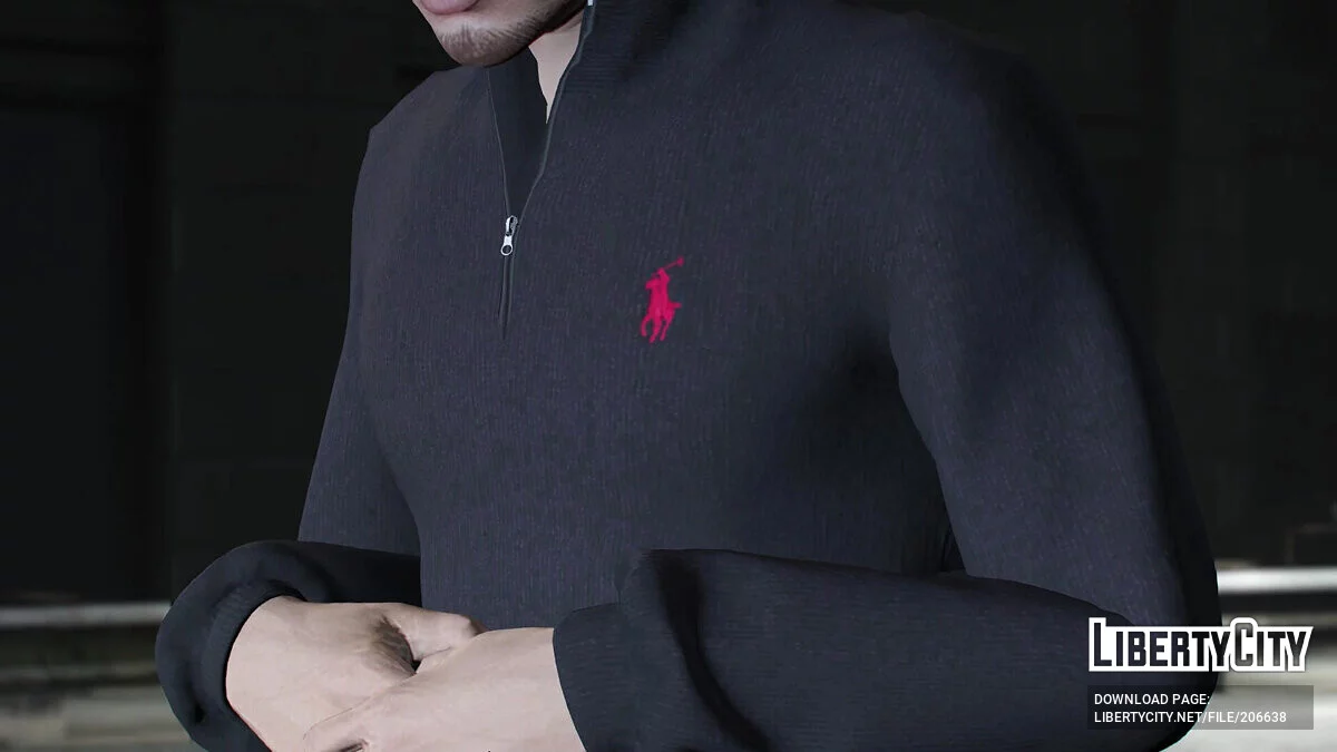 Polo Ralph Lauren Half Zip Knit Jersey/Sweater [MP Male] / GTA 5