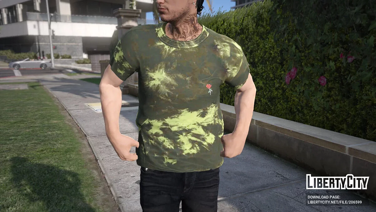 Rose Embrodiery T-Shirt для MP Male / GTA 5