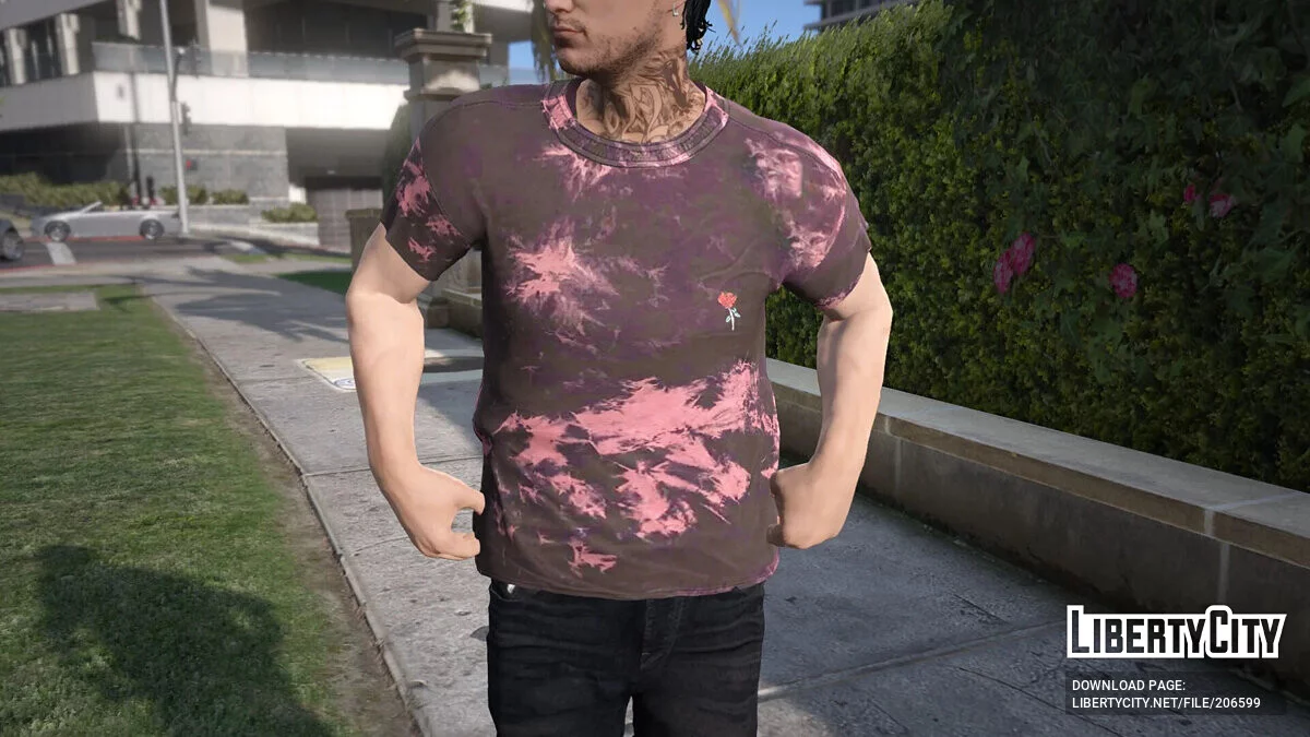 Rose Embrodiery T-Shirt для MP Male / GTA 5