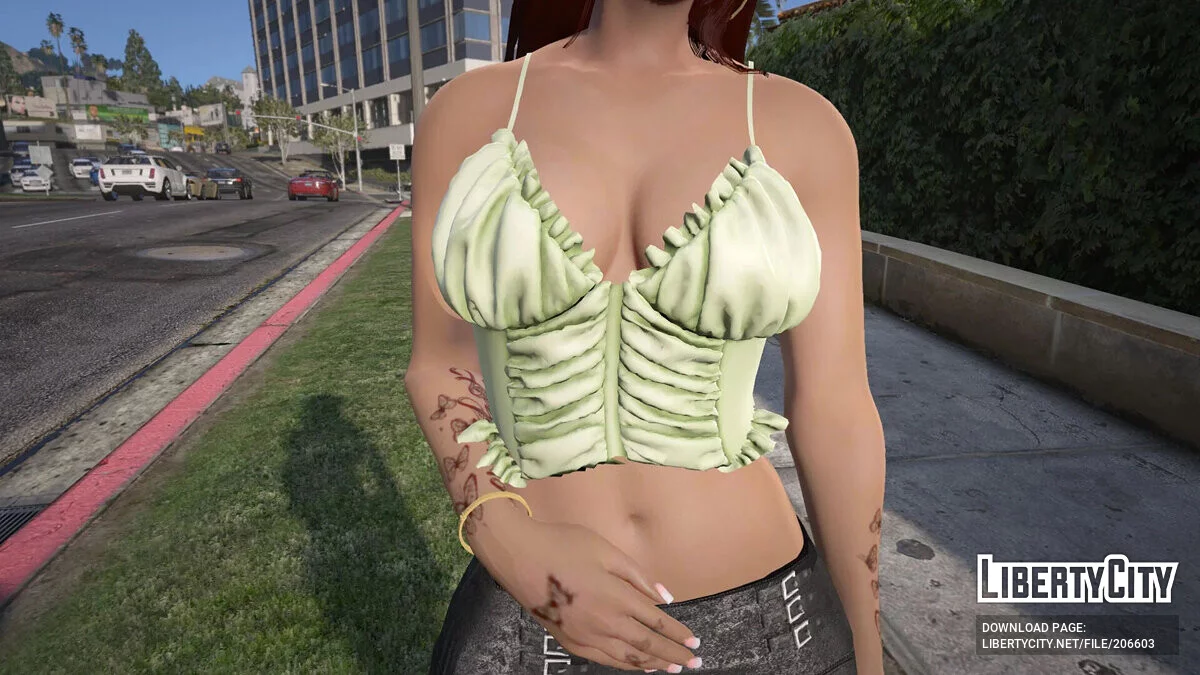 Ruched Satin Top для MP Female / GTA 5