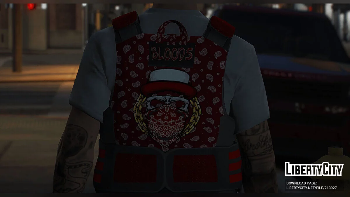 Bloods Vest для MP Male / GTA 5