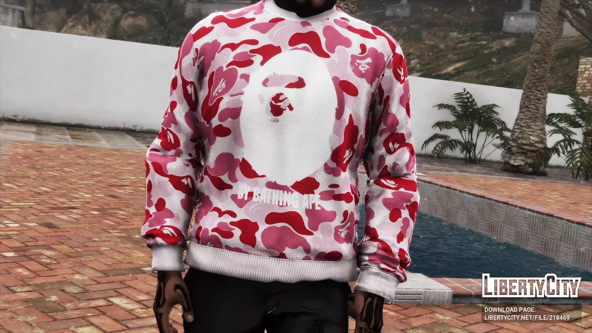 Пак свитшотов BAPE для Франклина и MP Male / GTA 5