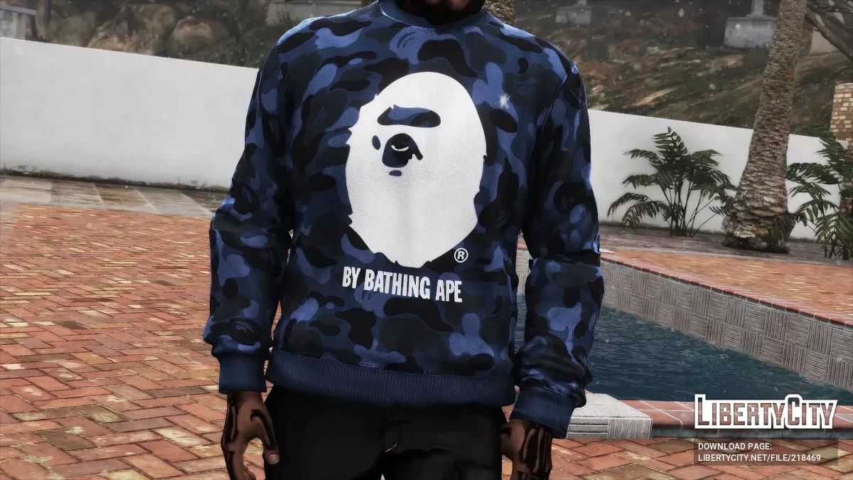 Пак свитшотов BAPE для Франклина и MP Male / GTA 5