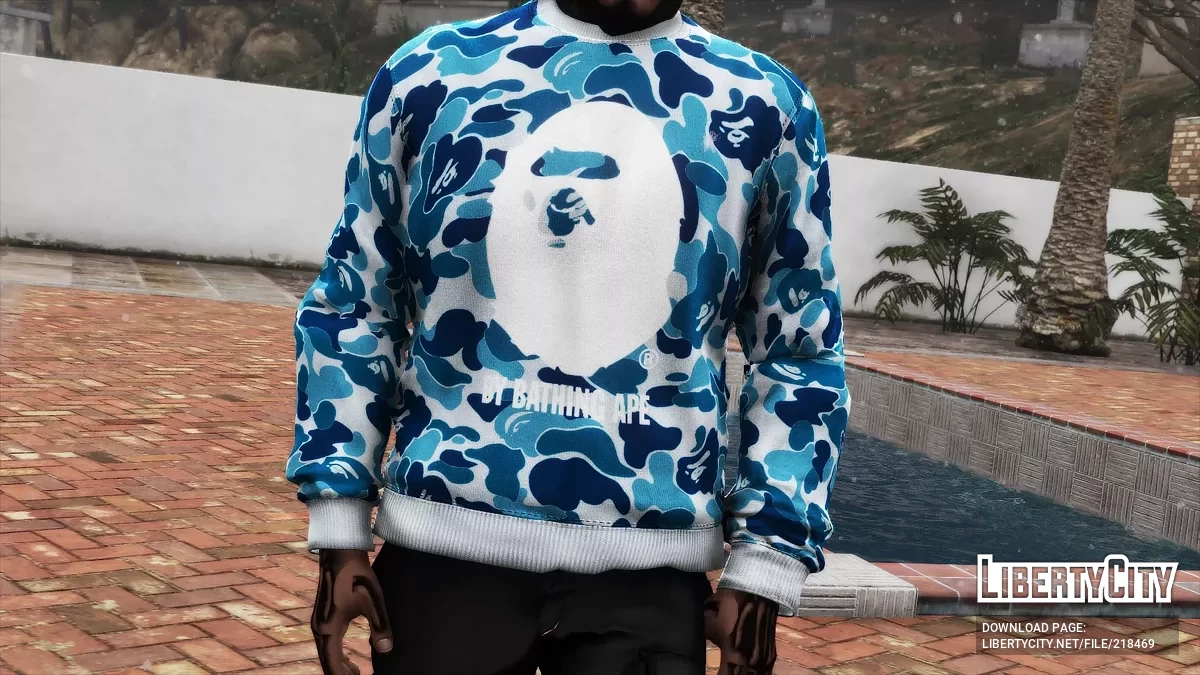 Пак свитшотов BAPE для Франклина и MP Male / GTA 5