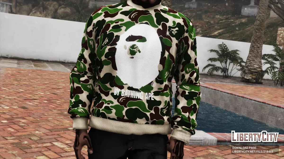 Пак свитшотов BAPE для Франклина и MP Male / GTA 5